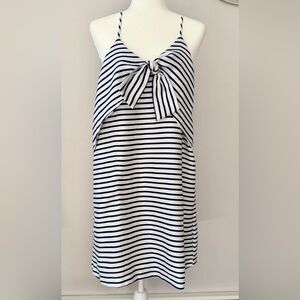 Maeve Anthropologie ahoy Striped Sleeveless nautical shift Dress with Bow